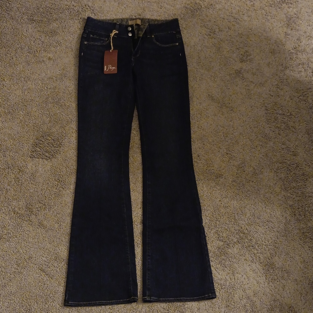 NWT Paige HH dark wash boot flare jeans size 27
